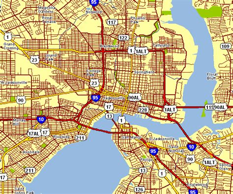 jacksonville fl map of streets.